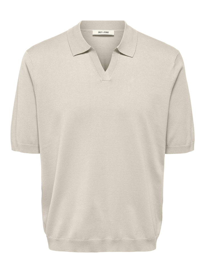 ONSWYLER LIFE RLX 12 SS SPLIT KNIT, Silver Lining 261395 Bild 1