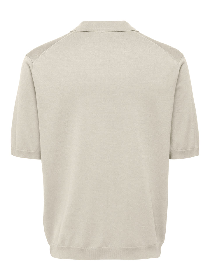 ONSWYLER LIFE RLX 12 SS SPLIT KNIT, Silver Lining 261395 Bild 2