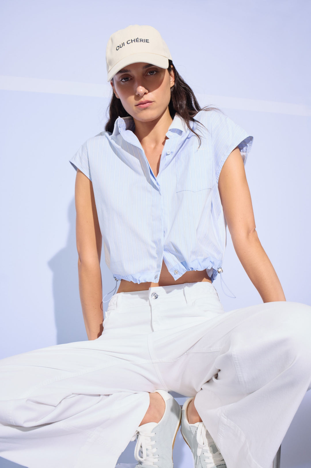 Bluse, lt blue white 0521 Bild 5