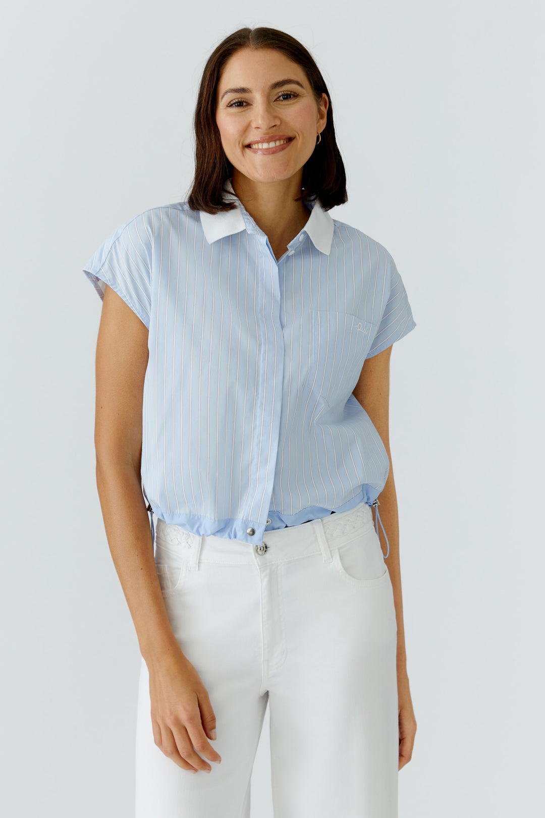 Bluse, lt blue white 0521 Bild 6