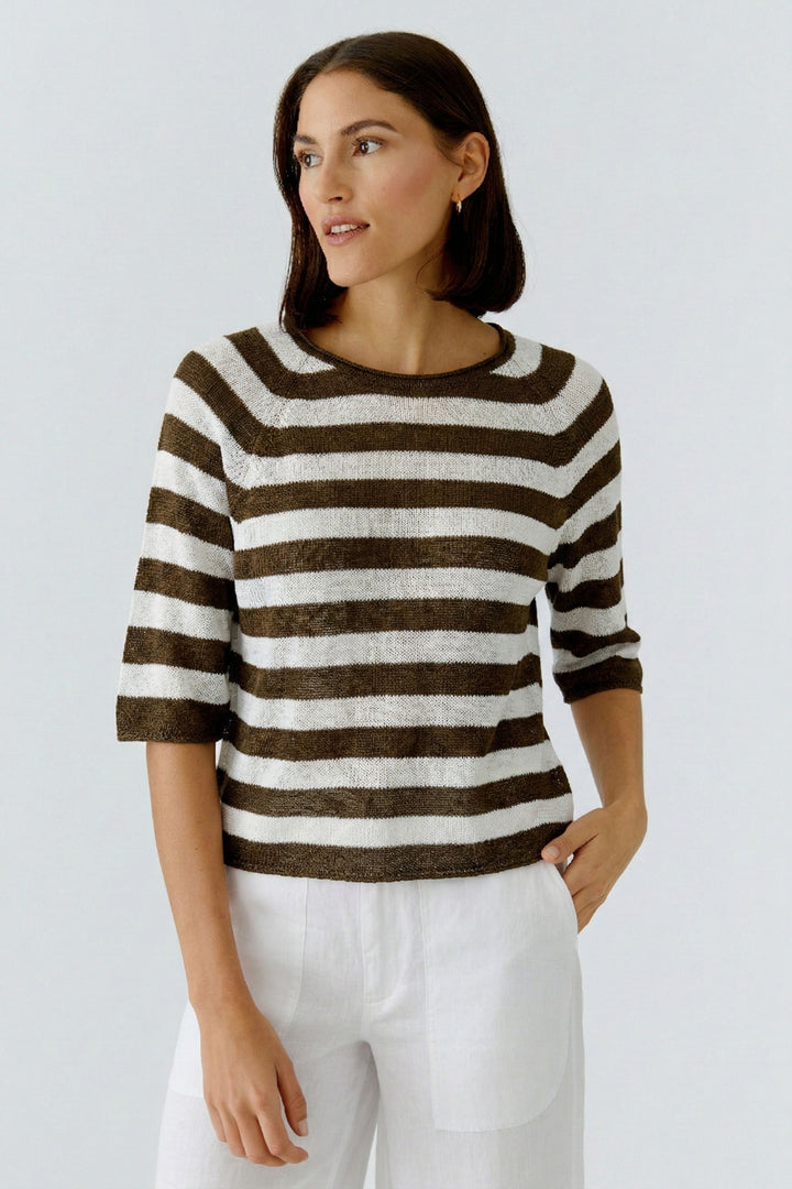 Pullover, dk brown offwhite 0871 Bild 4