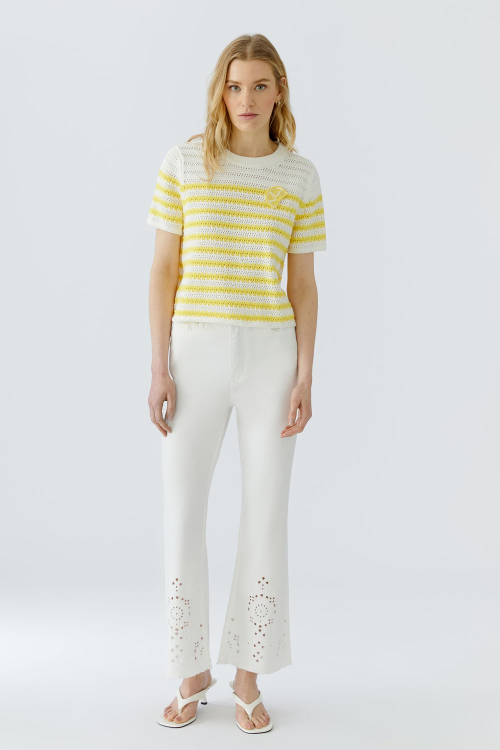 Pullover, white yellow 0102 Bild 2