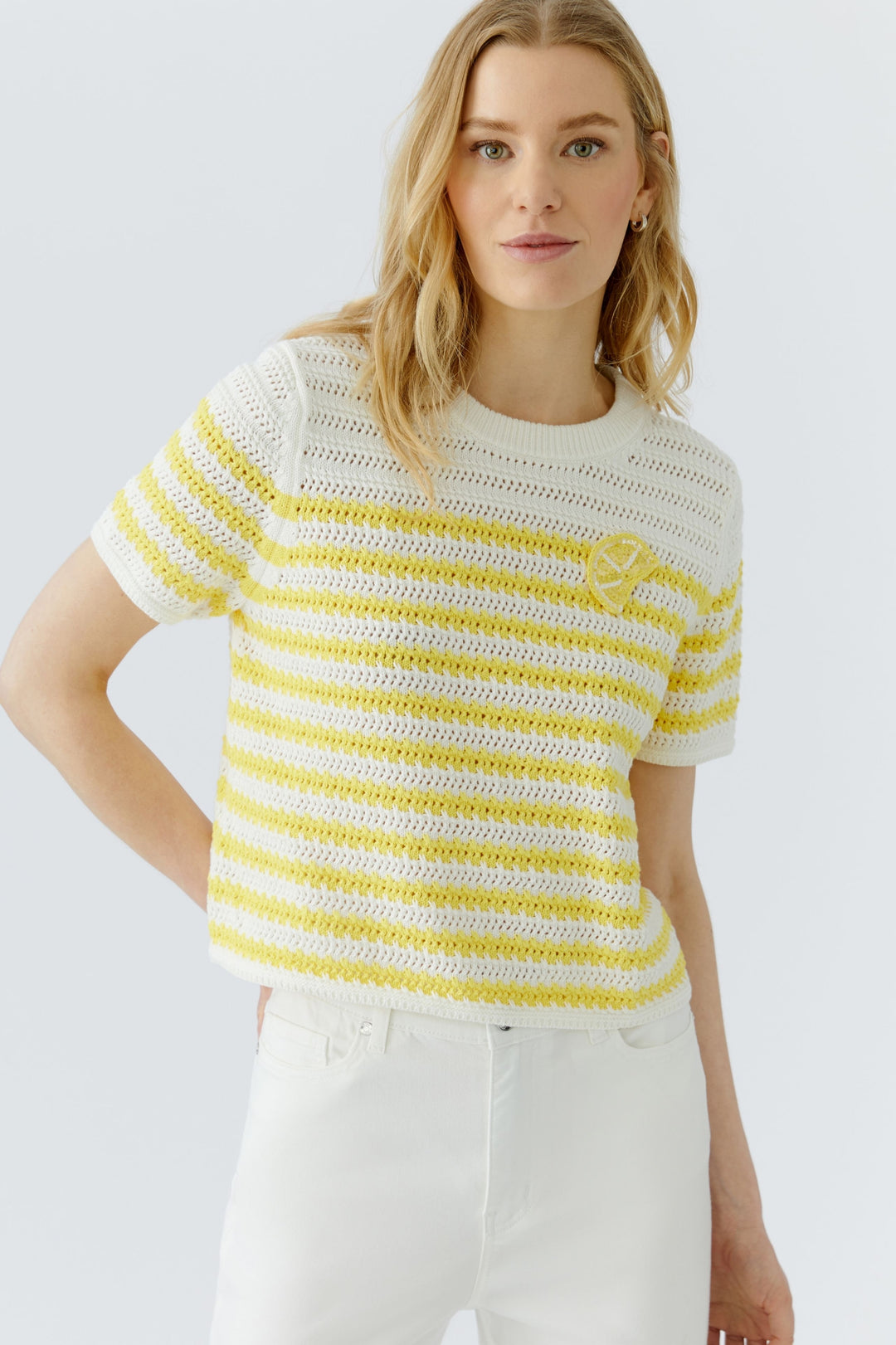 Pullover, white yellow 0102 Bild 4