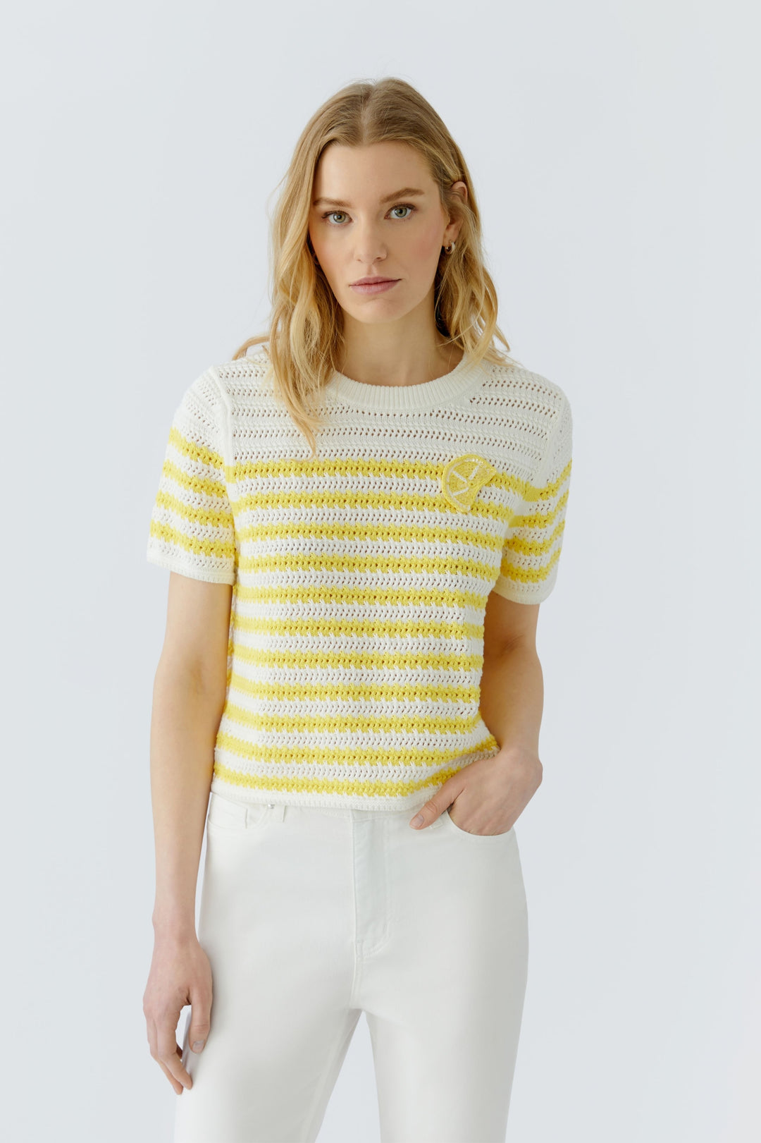 Pullover, white yellow 0102 Bild 6