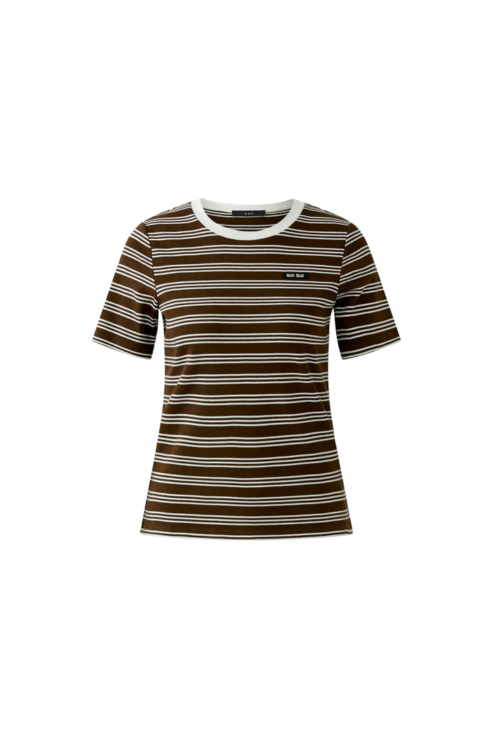 T-Shirt, dk brown offwhite 0871 Bild 1