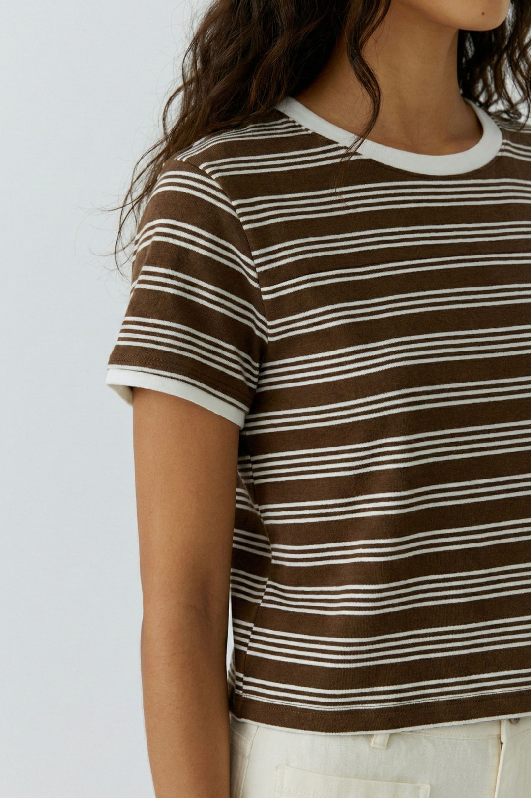 T-Shirt, dk brown offwhite 0871 Bild 3