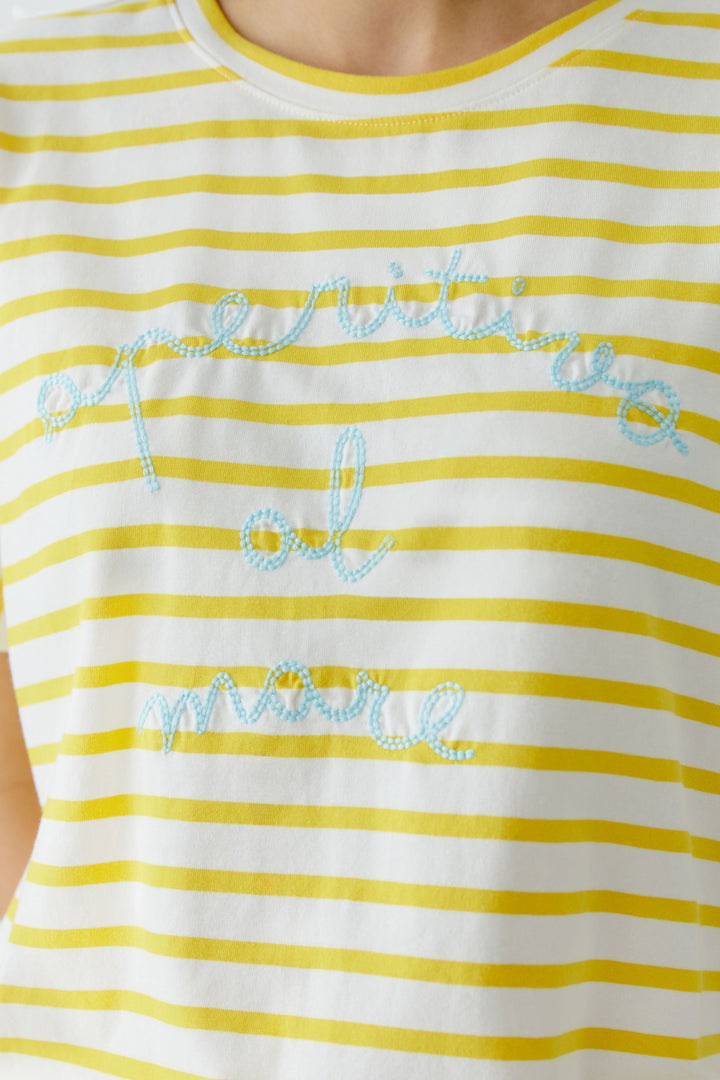 T-Shirt, white yellow 0102 Bild 3