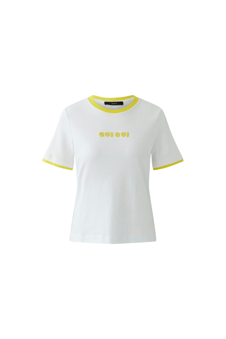 T-Shirt, yellow white 0211 Bild 1