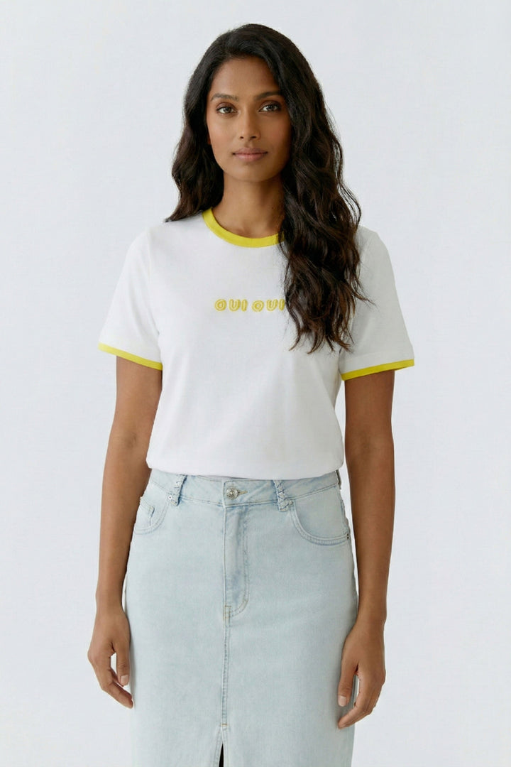 T-Shirt, yellow white 0211 Bild 5