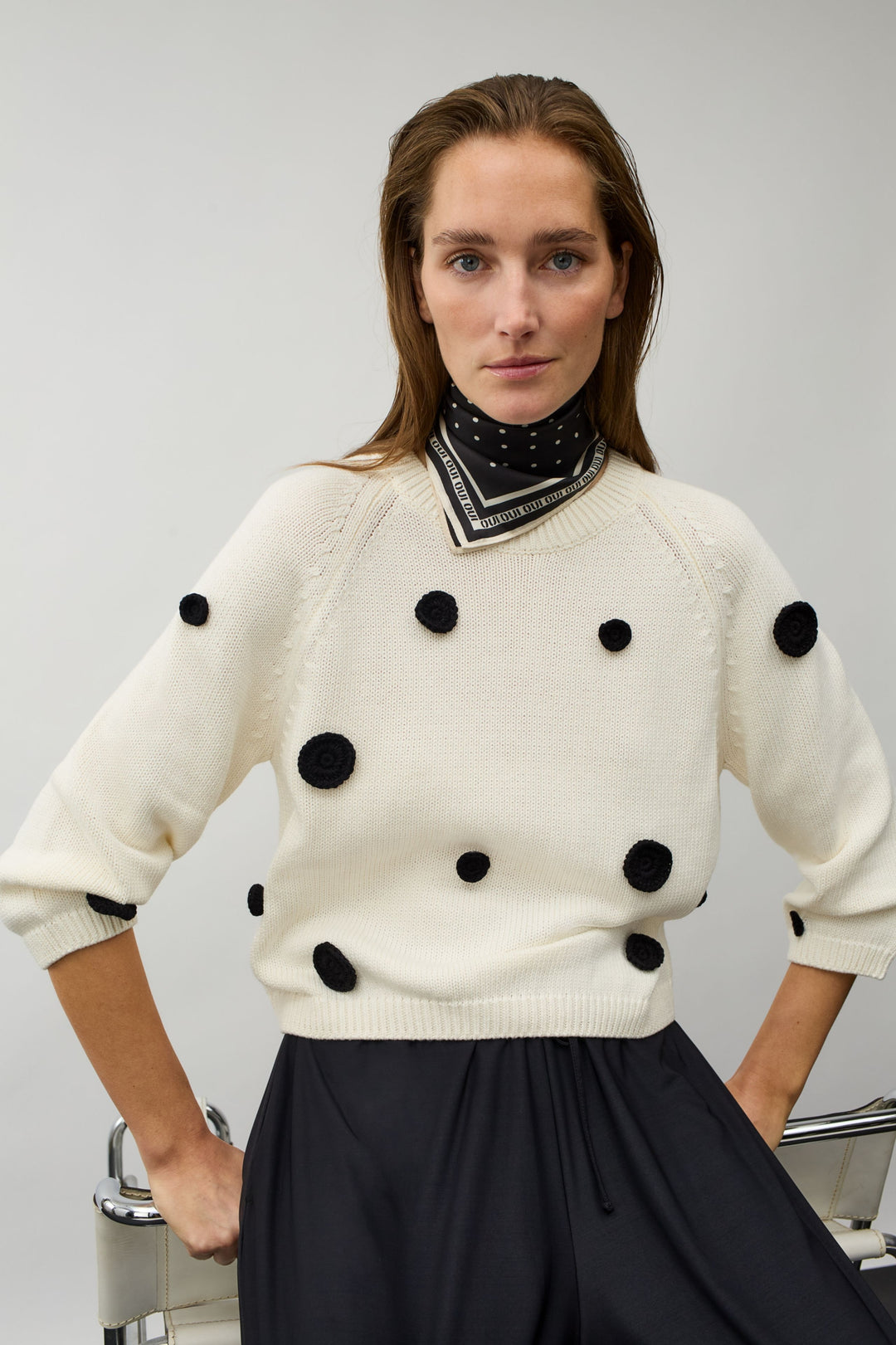 Tuch, black offwhite 0991 Bild 7