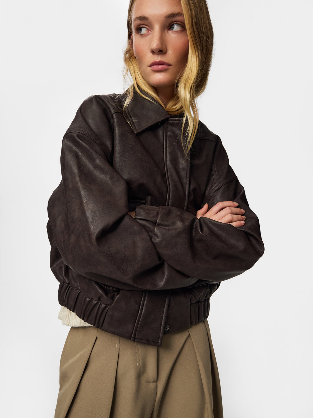 PCARIANA BOMBER JACKET WB, Chicory Coffee 276535 Bild 9