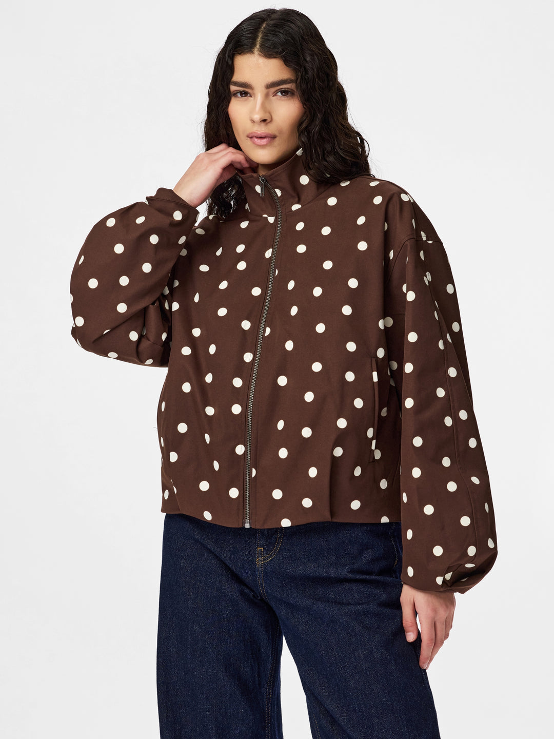 PCELISABETH BOMBER JACKET, Chicory Coffee/Cloud dancer 276535001 Bild 3