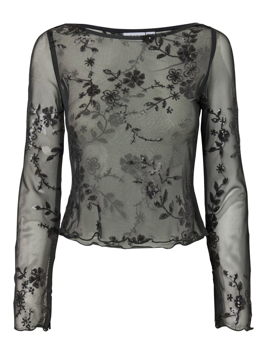 PCEVITA LS TOP JRS BC, Asphalt/Dark grey sequins 182420001 Bild 1