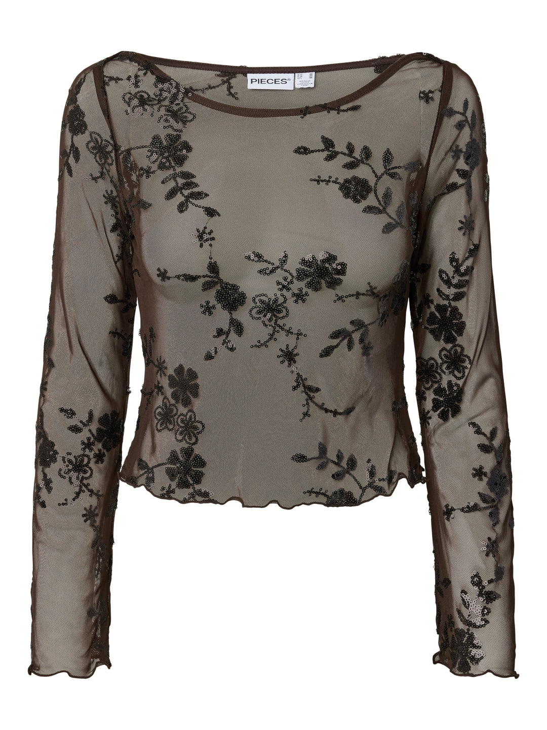 PCEVITA LS TOP JRS BC, Wren/Black sequins 297238002 Bild 1