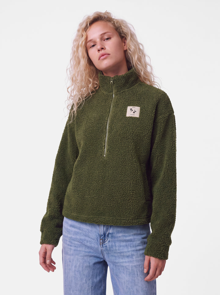 PCKATTY TEDDY HIGH NECK HALF ZIP JA, Sphagnum 304144 Bild 1