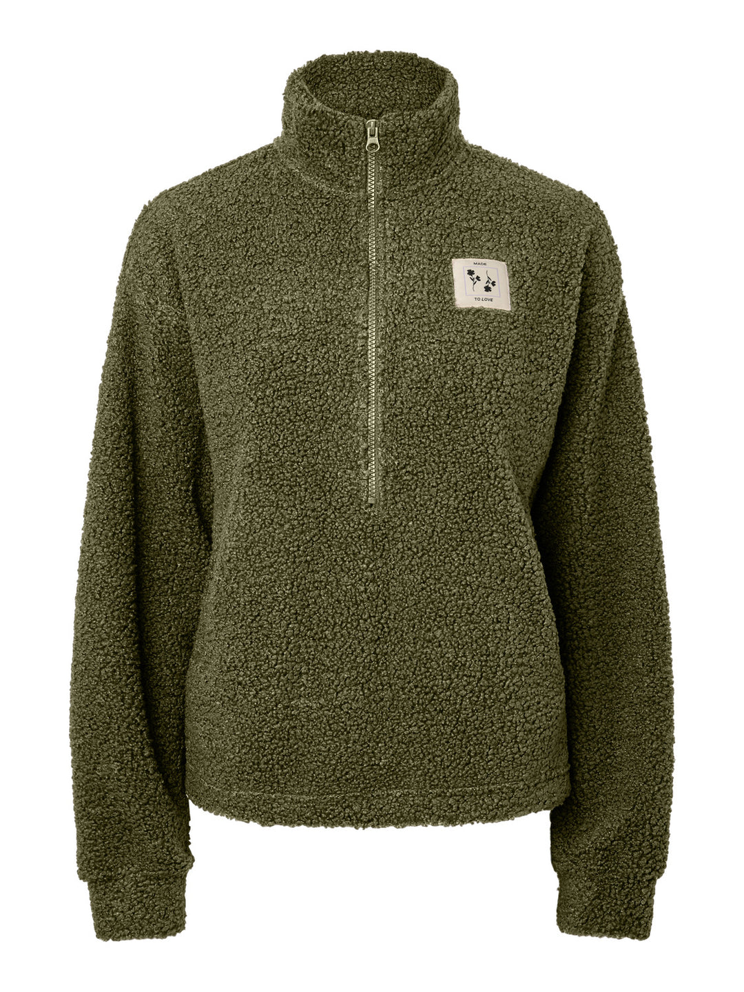 PCKATTY TEDDY HIGH NECK HALF ZIP JA, Sphagnum 304144 Bild 1