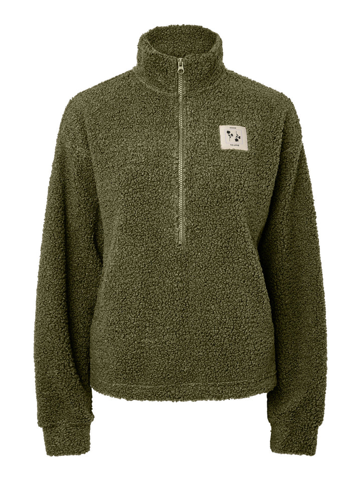 PCKATTY TEDDY HIGH NECK HALF ZIP JA, Sphagnum 304144 Bild 1