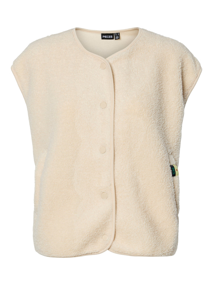 PCKATTY TEDDY VEST NOOS BC, Birch 245215 Bild 1