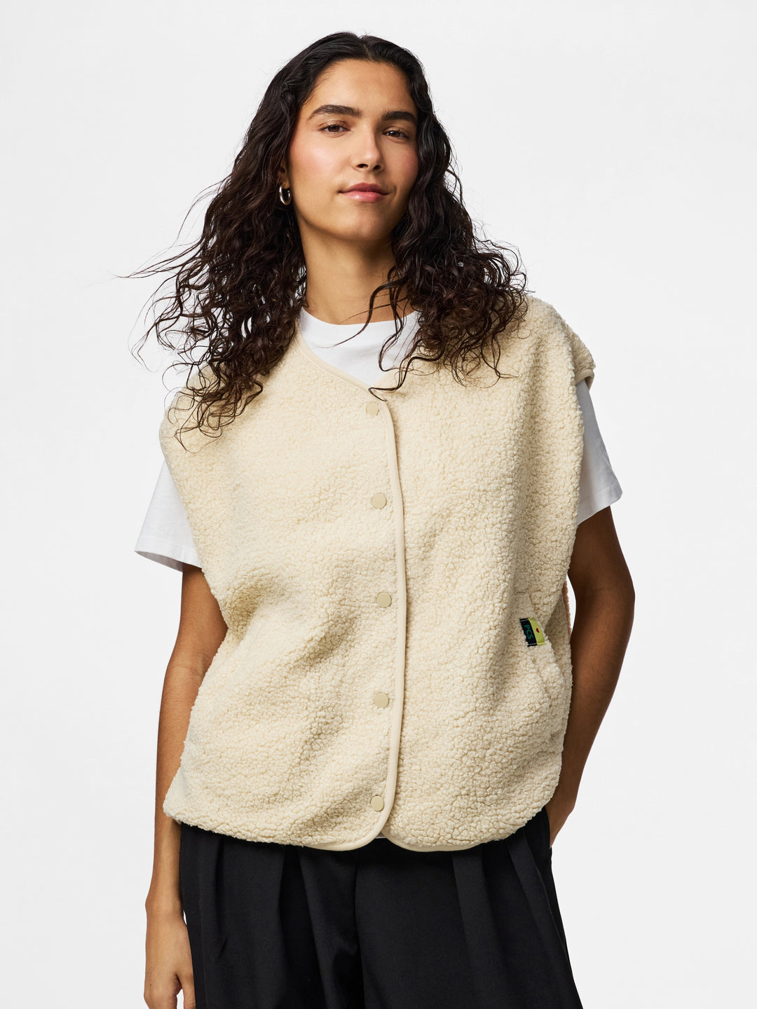PCKATTY TEDDY VEST NOOS BC, Birch 245215 Bild 3