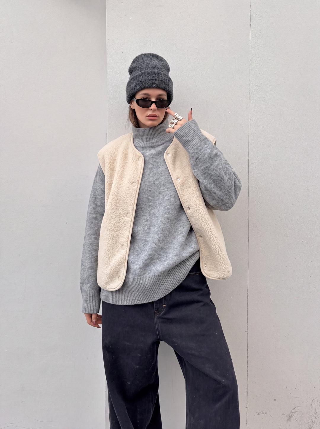 PCKATTY TEDDY VEST NOOS BC, Birch 245215 Bild 7