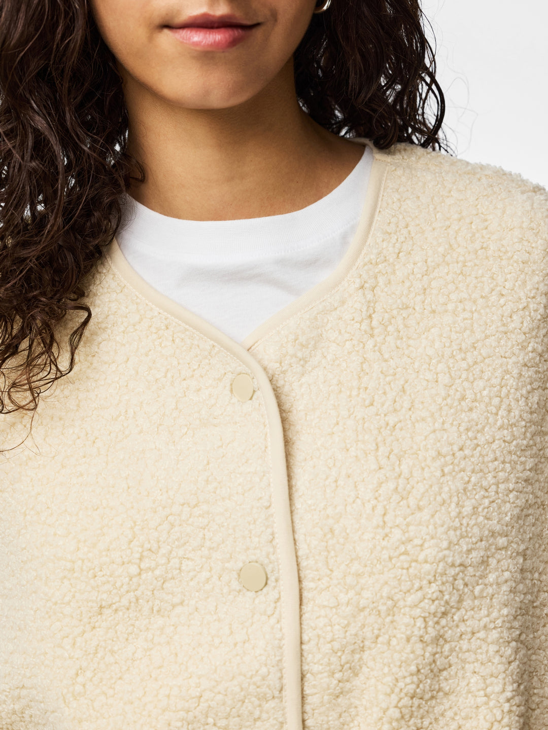 PCKATTY TEDDY VEST NOOS BC, Birch 245215 Bild 8