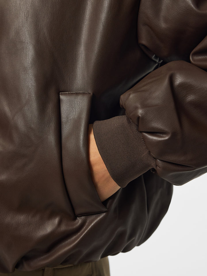 PCLARA PADDED COATED BOMBER JACKET, Hot Fudge 302664 Bild 7