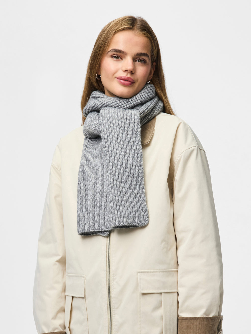 PCMILLA LONG SCARF NOOS BC, Medium Grey Melange/MELANGE 200289001 Bild 2