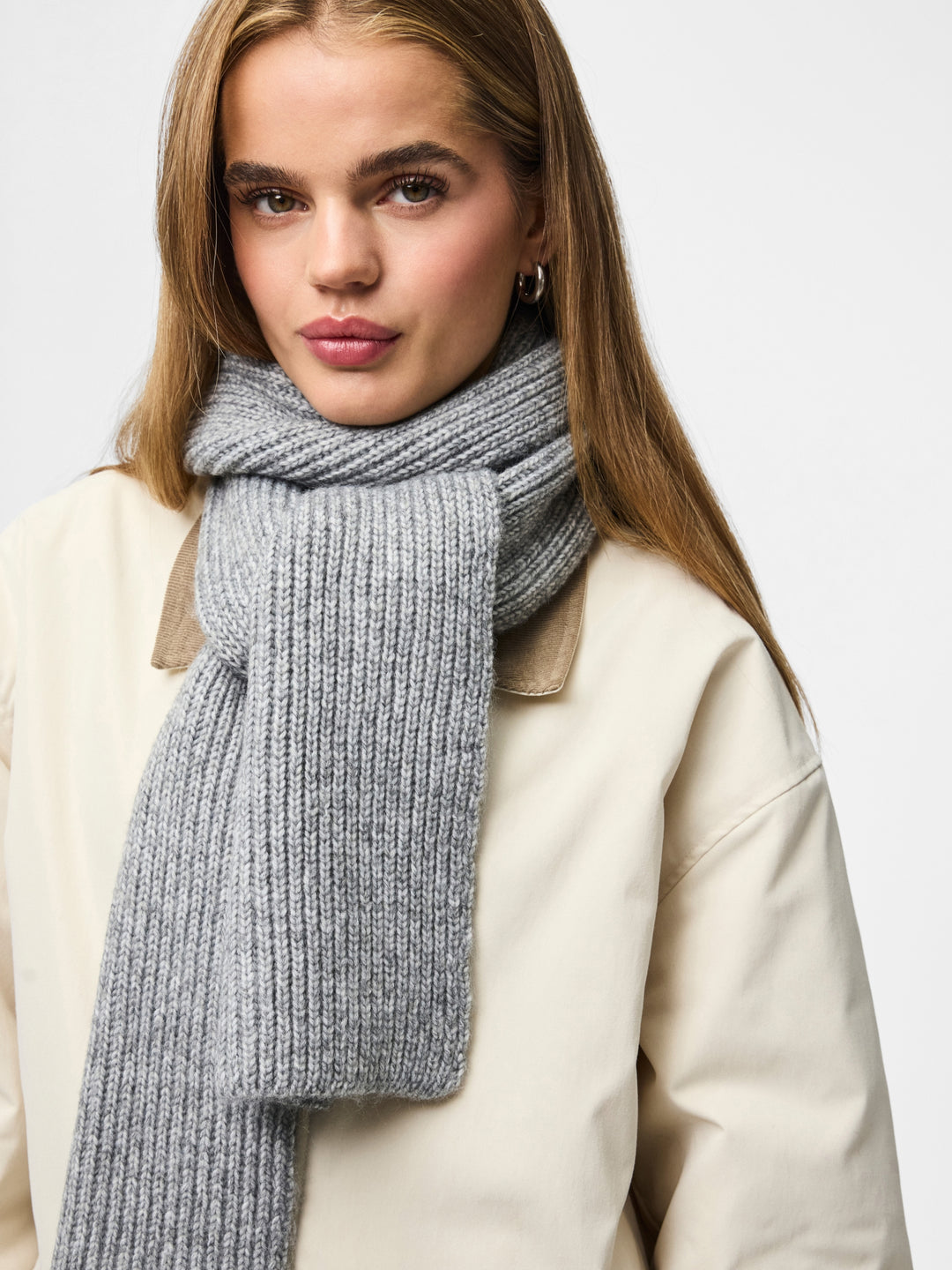 PCMILLA LONG SCARF NOOS BC, Medium Grey Melange/MELANGE 200289001 Bild 3