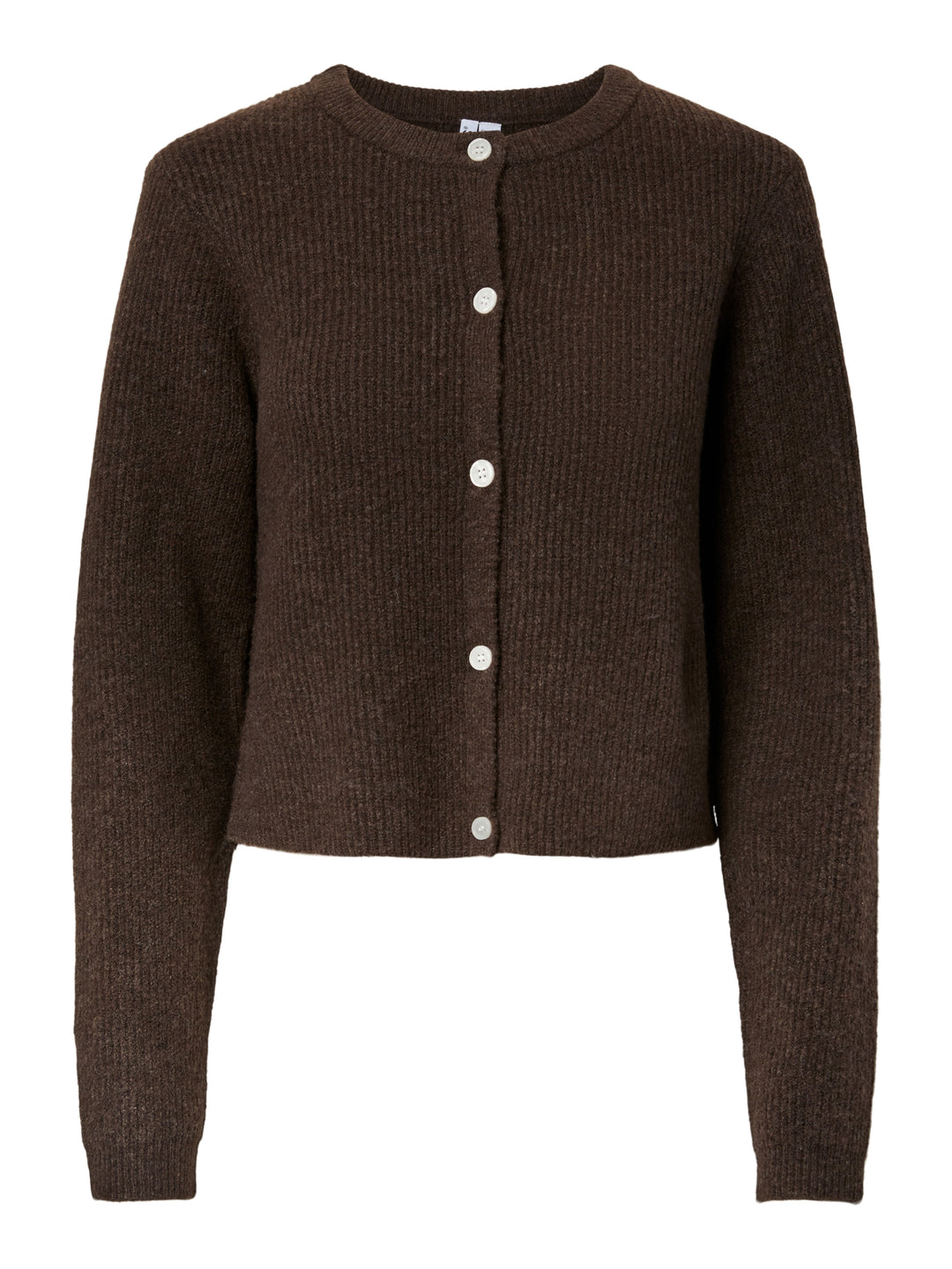 PCSILLY LS O-NECK KNIT CARDIGAN NOO, Hot Fudge/MELANGE 302664001 Bild 1