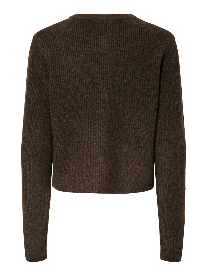 PCSILLY LS O-NECK KNIT CARDIGAN NOO, Hot Fudge/MELANGE 302664001 Bild 2