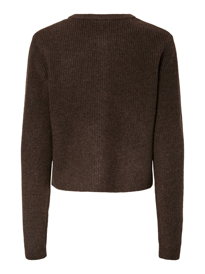 PCSILLY LS O-NECK KNIT CARDIGAN NOO, Hot Fudge/MELANGE 302664001 Bild 2