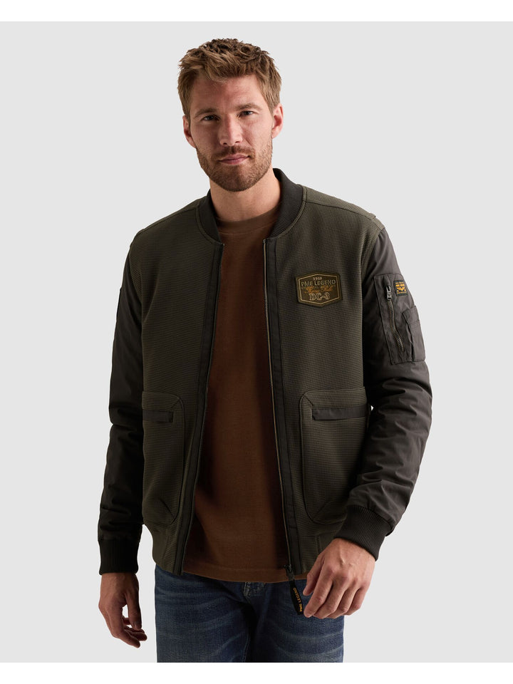 Bomber jacket french terry nylon m, Beluga 8039 Bild 3
