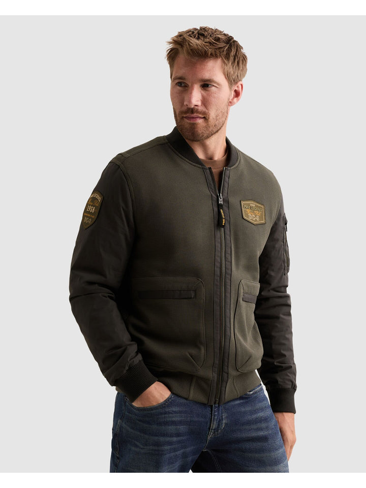 Bomber jacket french terry nylon m, Beluga 8039 Bild 6