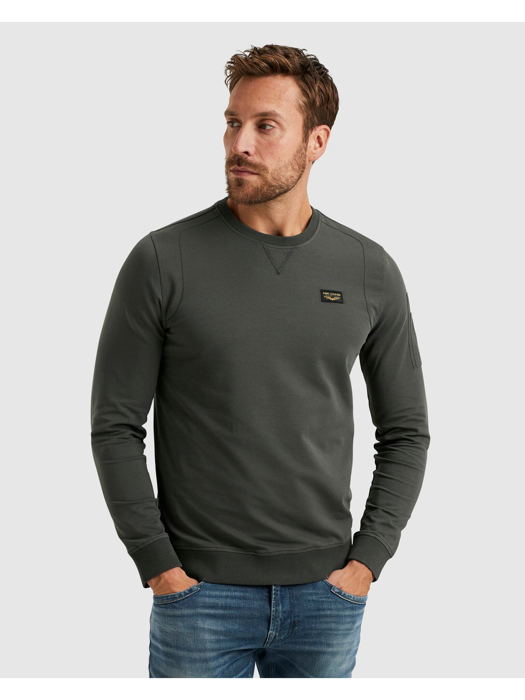 Crewneck American Classic, Beluga 8039 Bild 3