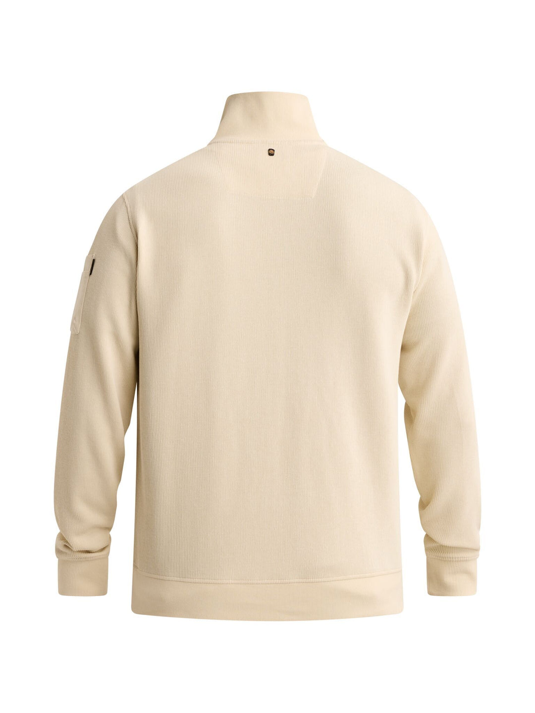 Half zip collar flat knit look, Bone White 7013 Bild 2