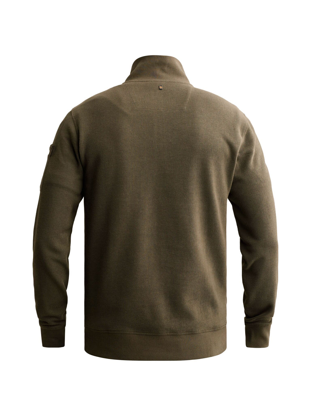 Half zip collar flat knit look, Beluga 8039 Bild 2