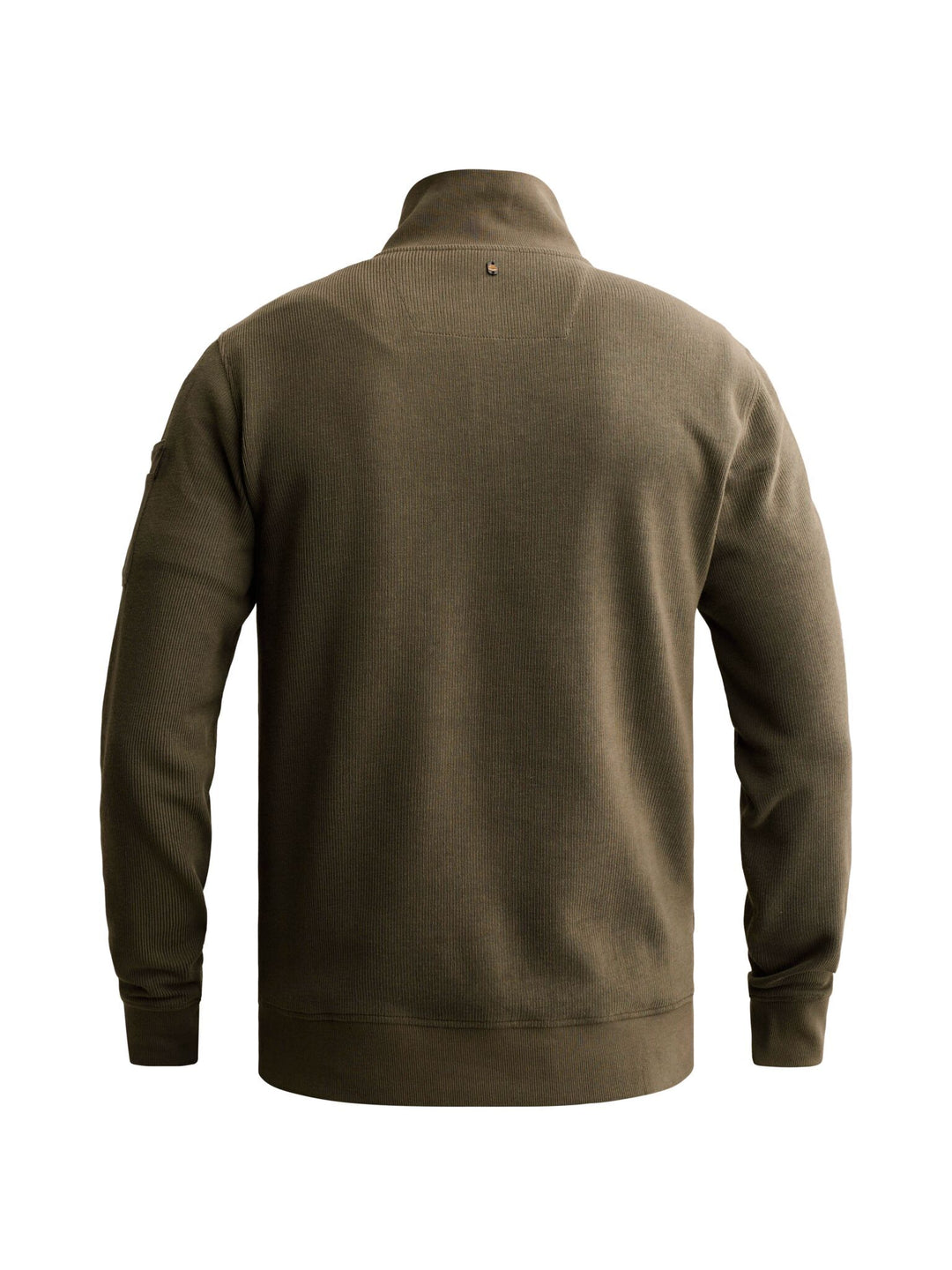 Half zip collar flat knit look, Beluga 8039 Bild 2