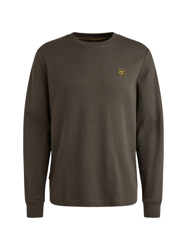 Long sleeve r-neck mesh interlock, Dark Grey 9703 Bild 1