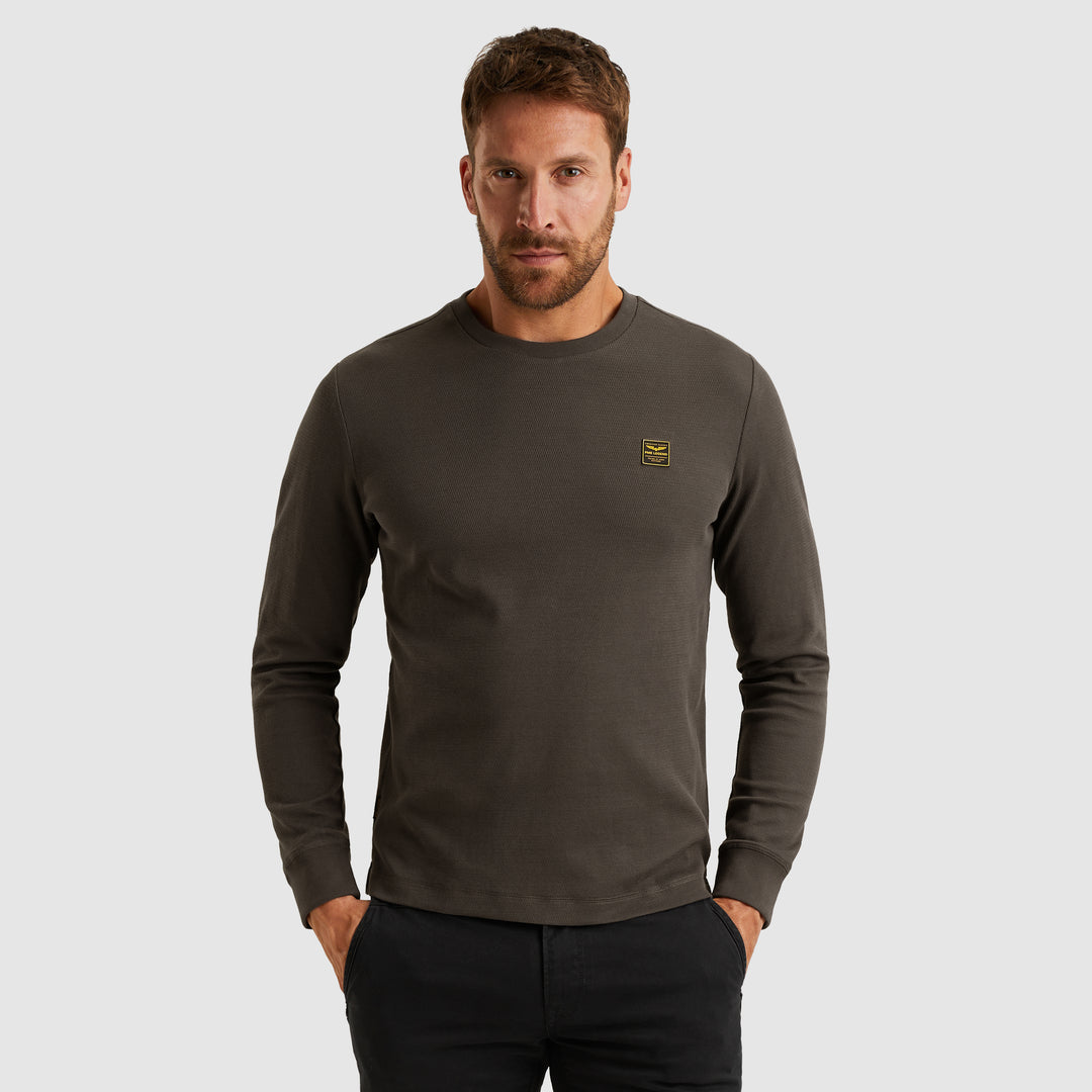 Long sleeve r-neck mesh interlock, Dark Grey 9703 Bild 3