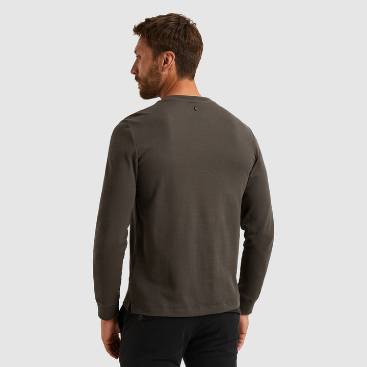 Long sleeve r-neck mesh interlock, Dark Grey 9703 Bild 5