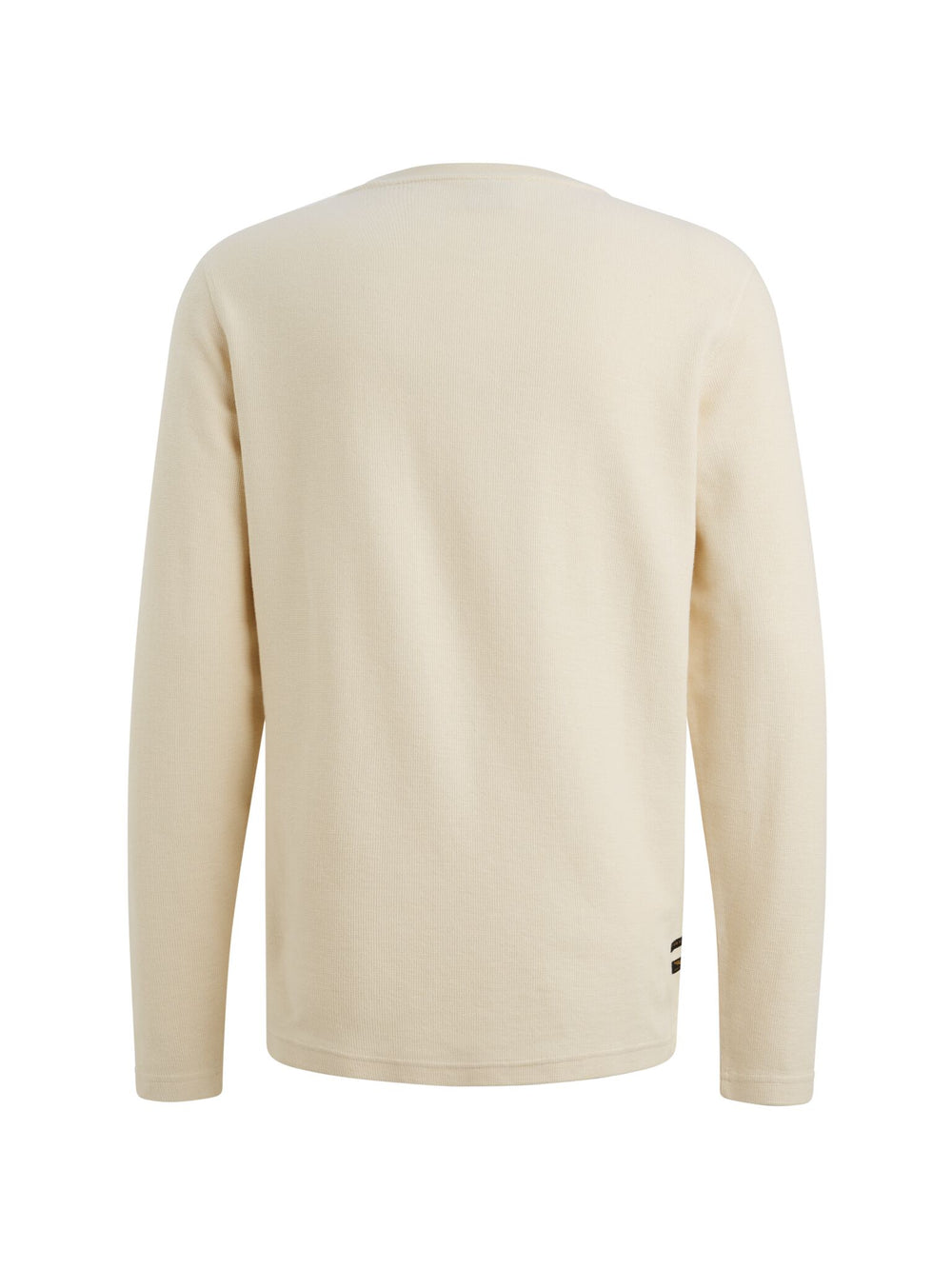 Long sleeve r-neck structured piqu, Bone White 7013 Bild 2