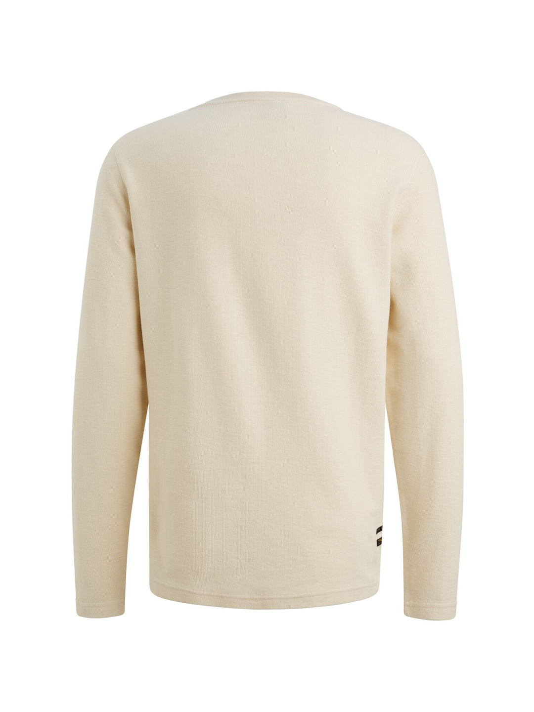 Long sleeve r-neck structured piqu, Bone White 7013 Bild 2