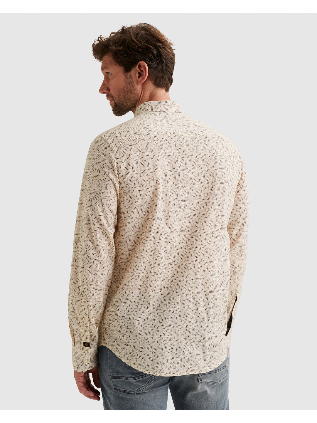LONG SLEEVE SHIRT Aop On Ctn Slub, Bone White 7013 Bild 5