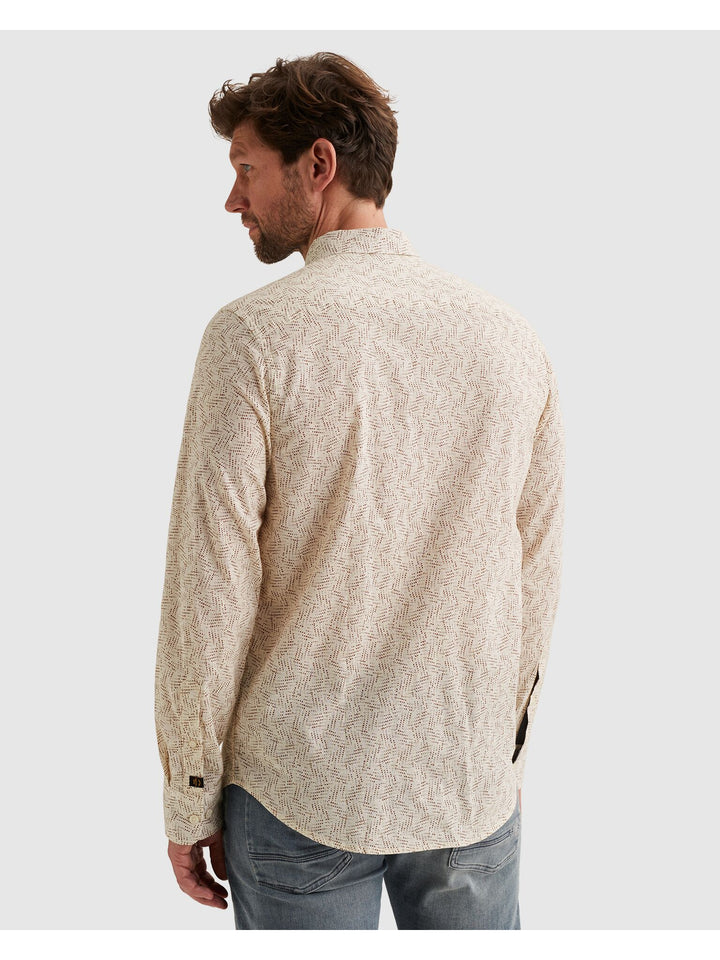LONG SLEEVE SHIRT Aop On Ctn Slub, Bone White 7013 Bild 5