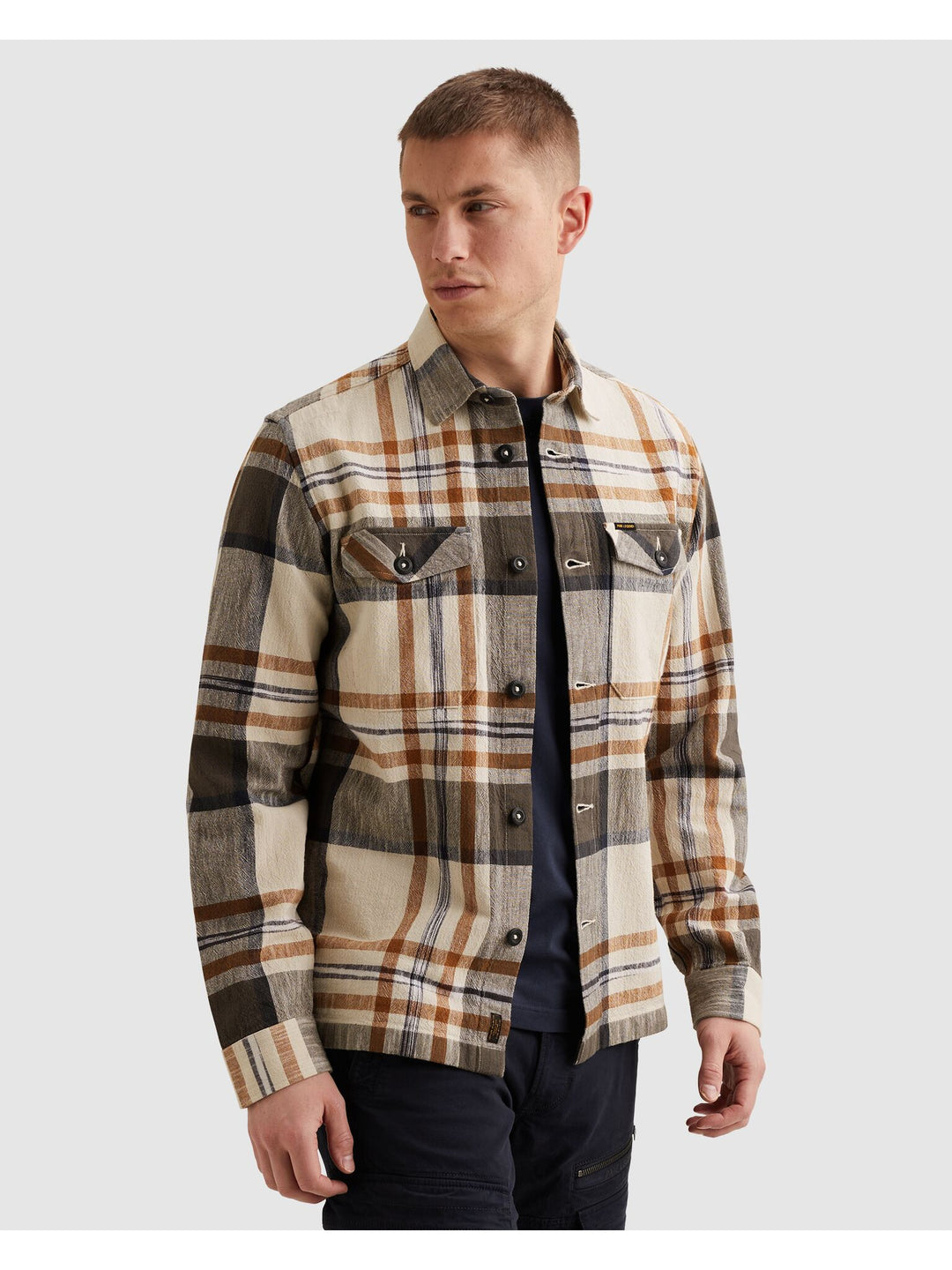 LONG SLEEVE SHIRT Big Check inject, Glazed Ginger 8127 Bild 3