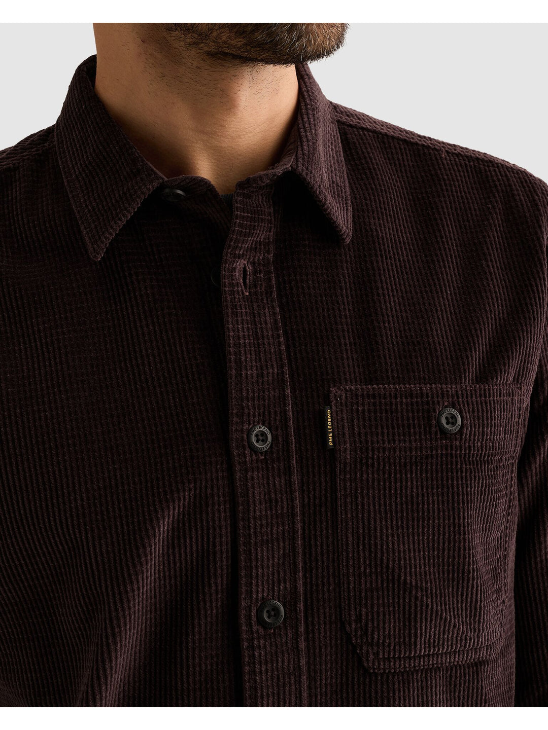 Long sleeve shirt Dobby Corduroy, Dark Aubergine 4357 Bild 6