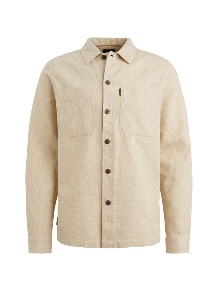 LONG SLEEVE SHIRT Dobby Structure, Bone White 7013 Bild 1