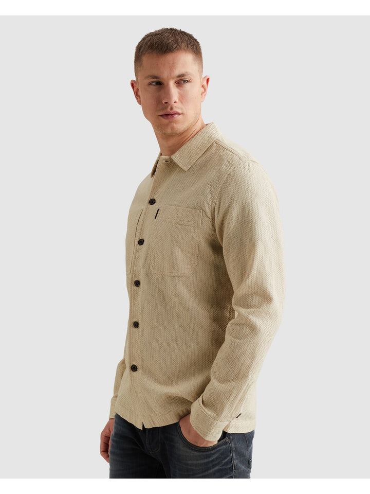 LONG SLEEVE SHIRT Dobby Structure, Bone White 7013 Bild 4