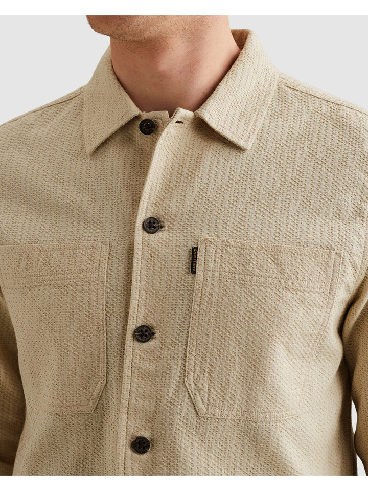 LONG SLEEVE SHIRT Dobby Structure, Bone White 7013 Bild 6