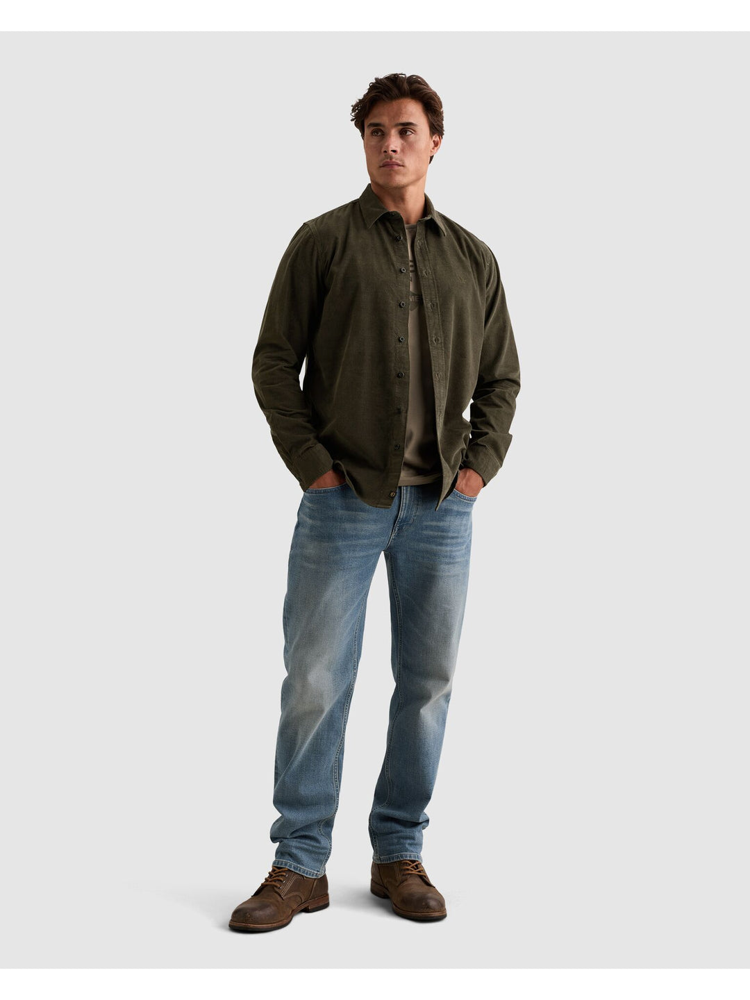 Long sleeve shirt Fine Corduroy, Beluga 8039 Bild 5